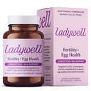 Ladywell Fertility + Egg Health | 불임 지원 | 오바리 건강, 계란 품질, 오보리 & Conception Wellness Support | CoQ10, Folate + Key Ingredients | 과학백 여성 보충, 60 Ct
