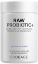 Codeage 익지않는 Probiotic+ 보충교재 - 34의 Probiotic Strains, 100억 CFUs의 익지않는 음식 Probiotics의 소화 효소, 익지않는 과일 & 채소 Prebiotics - 야생 Kefir 문화 - Non-GMO - 30의 캡슐