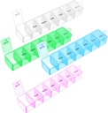 주간 알약 조직자, 4Pcs 7 일 알약 상자 매일 비타민 상자 약 상자 Compartment를 가진 휴대용 약 조직 의학 보충교재 물고기 기름을 위한 AM PM 알약 콘테이너
