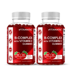 비타민 C & Inositol - 천연 딸기 맛 - 60 Gummies (2 병)