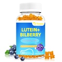 Bilberry, Astaxanthin, Omega 3, 비타민 C, E를 가진 20mg Lutein & Zeaxanthin Gummies - 성인 & 아이를 위한 설탕 자유로운 눈 건강 보충교재 - 건조한 눈 기복, 시각 명확성, Macular 지원