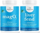 nbpure MagO7 + Liver Fend Detox 번들 | 산소 전원 Colon Cleanse & Liver Support | Occasional Constipation, Bloating & Toxin Build-Up의 구호 | 오존 마그네슘 + 우유 이틀, 180 캡슐