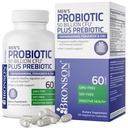 Bronson 남자의 Probiotic 50 억 CFU Plus Prebiotic with Ashwagandha, Fenugreek & 아연, 건강한 소화 및 면역 기능 Non-GMO, 60 채식 캡슐 지원