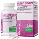 Bronson Ultra Biotin 10,000 Mcg 헤어 스킨과 손톱 보충, 비 GMO, 360 채식 캡슐