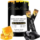 Shilajit 꿀 스틱, Himalayan Shilajit 꿀 스틱, 순수한 Himalayan 수지, 꿀 & Saffron, 30 에너지, 강도 및인지 지원을위한 높은 흡수 스틱