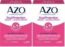 AZO Dual Protection | Urinary + Vaginal Support* | Prebiotic Plus Clinically Proven Women's Probiotic | 24시간 이내에 근무 개시 | Non-GMO | 30개 (패키지 2)