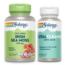 SOLARAY Irish Sea Moss and Total Cleanse Uric Acid - 웰빙 및 관절 건강 번들 w / 자연적으로 Occurring 비타민, 미네랄, 라이브 박테리아, 플러스 타트 체리, 심황과 셀러리 씨앗, 100 / 60ct