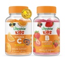 Lifeable Vitamin C Kids + B Complex Kids, Gummies Bundle - 훌륭한 타스팅, 비타민 보충, 글루텐 무료, GMO 무료, Chewable Gummy