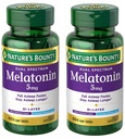 Nature's Bounty Melatonin 5mg 듀얼 스펙트럼, 100 % 약물 무료 수면 보충, 빠른 릴리스 및 확장 릴리스, Relaxation 및 수면 건강, 60 Bi-Layer 정제 (팩 2)
