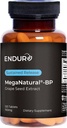 MegaNatural BP, 포도씨 추출물은 강화한 흡수 & 지원 에너지, 150 mg, 120의 정제를 위한 Sustained 방출 캘리포니아 포도씨 추출물 초본 보충교재를 가진 보충합니다