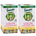 Sanar Naturals Colon Cleanser, 90 캡슐 (2 팩) - Dietary Fiber, Herbal 및 Probiotics Blend, Digestive Support, Colon Cleanse Supplement for Women & Men