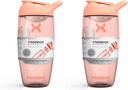 Promixx PURSUIT Protein Shaker Bottle – 단백질 믹스 및 보충 쉐이크에 대한 프리미엄 스포츠 블렌더 병 – 쉬운 청소, 튼튼한 단백질 쉐이커 컵 (팩 2)