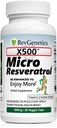 X500: 순수한 Resveratrol 500mg - 순수한 trans-Resveratrol - 30 채식 캡슐 - 캡슐 당 500 mg