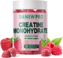Creatine Monohydrate Gummies for Men & Women-5g of Creatine Monohydrate / 서빙 당 - 설탕 무료, 채식, 라즈베리 맛, 120 조사