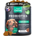 Dogs Gut Health, Digestion, Immunity, Yeast Balance, Itchy Skin, Allergies Support를 위한 Probiotics - Gut Flora- Soft Treats for Pumpkin 및 Yeast Powder를 위한 Digestive Enzymes를 가진 개 Probiotic Chews