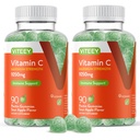 성인을 위한 Viteey Chewable 비타민 C Gummies - 1050mg 최대 힘 Immune 지원 보충교재 - Vegan, 글루텐 자유로운 - 180 조사