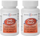 GeriCare One-Daily Multi-Vitamin 정제 다이어트 보충 100 개 (패키지 2)