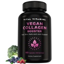 Vital Vitamins Vegan Collagen Booster - 실리카 및 히알루 론산 - 식물 기반 콜라겐 보충제 - 모발, 피부, 손톱 및 관절 지원 - 60 캡슐