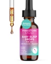 핑크 Stork Baby Sleep Drops, 유아, 유아 및 어린이를위한 Melatonin없이 자연적으로 수면, Chamomile 및 Magnesium, Baby Essentials for Bedtime, 1 oz, 30 서빙