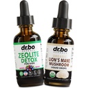 Zeolite Detox & Lions Mane Drops - 비타민 B12 & D, Clinoptilolite Gentle Body Daily Detox Cleanse - 유기 사자 Mane 버섯 액체 드롭스, Fog, 두뇌