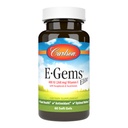 Carlson - E-Gems 엘리트, Tocopherols & Tocotrienols, 심장 건강 & Optimal 웰니스, 산화 방지제, 60 연약한 젤을 가진 400 IU 비타민 E