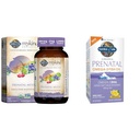 비타민 D3, B6, B12, C & Iron & Minami Natural Prenatal DHA Omega 3 Fish Oil Supplement Softgels, Lemon, 30 Count와 함께 생활 여성 전복 멀티 비타민의 정원