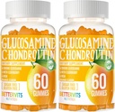 Glucosamine Chondroitin Gummies MSM 및 Elderberry 여분 힘 - 합동 지원, 성인, 남자 & Women120 오렌지 Gummies를 위한 산화 면역성이 있는 면역성이 있는 지원 보충교재