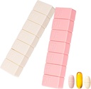 sanderala 2Pack Weekly Pill 주최자,Extra 대형 7 일 알약 케이스 여행 물고기 오일, 칼슘 정제 보충제 및 기타 비타민 알약을위한 매일 알약 상자