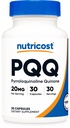 Nutricost PQQ (Pyrroloquinoline Quinone) 20mg, 30 캡슐 - 채식 캡슐, 비 GMO, 글루텐 무료
