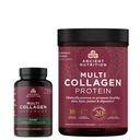 고대 영양 다 교원질 진보된 캡슐, Lean, 90의 조사 + 다 교원질 단백질 분말, Unflavored, 45의 서빙