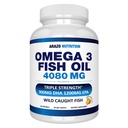 Arazo 영양 야생 잡은 오메가 3 물고기 기름 – 90 소프트 젤 – 4,080mg 높은 EPA 1200mg DHA 900mg 레몬 맛 Burpless Softgels
