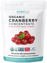 USDA 크랜베리 분말 유기 인증 - 유기 크랜베리 주스 농축 지원 여성 및 남성을위한 Urinary Tract 건강 - 순수 Berry Concentrate Vegan Non-GMO & Filler 무료 (200 서빙)