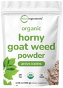 최대 힘 유기 순수한 Horny Goat는 남자와 여자를 위한 활동적인 Icariins, 에너지와 면역 체계 승압기를 위한 100개 그램, 유기 Epimedium 분말, 충전물 자유로운과 Vegan 친절한