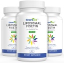 Quercetin를 가진 Liposomal Fisetin는 서빙 당 1200 mg, 여자를 위한 높은 흡수 Polyphenols 산화 방지제, 남성, 비 GMO, 글루텐 자유로운, 3 Bottle-180 Softgels를 보충합니다