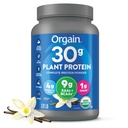 Orgain 유기 30g Vegan 식물 단백질 분말, 바닐라, 9g EAAs + BCAA, 높은 식물 단백질, 4g Prebiotic + 섬유, 1g 설탕, 전 운동, 근육 지원 + 회복 - 2.01lb (포장 월병)