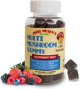 Mini Mushy's Organic Goodnight Rest Gummies | Ashwagandha, Reishi, Lions Mane, Mushrooms, Melatonin | 아이 나이 2+ 천연 색, 알레르기 성, 낮은 설탕 | 베리 맛 - 30 개