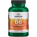 Swanson B6 Pyridoxine - 비타민 보충 심혈관 건강 및 에너지 대사 촉진 - 전반적인 웰빙을 촉진하는 천연 공식 - (250 캡슐, 100mg 각각)