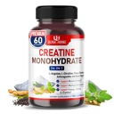 울트라 크레아틴 알약 | Creatine Monohydrate 캡슐 L-Arginine, L Citrulline, Ginseng으로 강화 | 지원 체력, 에너지 및 근육 성장 | 180 캡슐