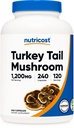 Nutricost 터키 꼬리 버섯 캡슐 1200mg, 120 인분 (240 캡슐) - 글루텐 무료, 비 GMO 및 채식 친화적 인