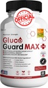Gluco 가드 맥스 매일 웰빙 지원 비타민, 미네랄 및 허브와 보충 – 크롬, 마그네슘, 바나바, 버터 멜론, 아연 – 비 GMO, 글루텐 - 무료 60 캡슐