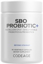 Codeage SBO Probiotics, 서빙 당 100 억 CFUs, 멀티 스트레인 Soil 기반 Organisms 혼합 및 유기 발효 식물 혼합, 선반 안정, 90 캡슐