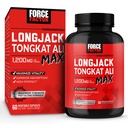 힘 요인 남자를 위한 Longjack Tongkat Ali 최대, 남성 Stamina 및 Vitality 보충교재 Tongkat Ali 추출물과 우량한 흡수, 1200mg, 60의 캡슐을 위한 중요한 자연적인 성분으로 만드는