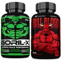 ONL 남자의 테스토스테론 부스터 번들 - GORIL-X & Bull Blood | 강화 강도, 체력 및 에너지 | Horny Goat Weed, Maca, Tongkat Ali, Tribulus - 120 캡슐