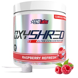 EHP Labs OxyShred Pre 운동 분말 - L 글루타민 및 아세틸 L 카르니틴, 에너지 부스트 음료와 Preworkout 분말 - 라즈베리 새로 고침, 60 서빙