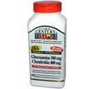 21 세기 글루코사민 Chondroitin 500/400mg - 두 배 힘, cp 150 조사