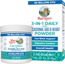 MaryRuth Organics 3-in-1 Gas & Bloat Probiotics | 일반 소화 기능을위한 프로바이오틱스 | 여성 및 남성을위한 프로바이오틱스 | 프리바이오틱스 및 Postbiotics | 60 억 CFU | 선반 안정 | 0.5 oz