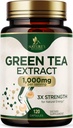 녹차 추출물 캡슐 1000 mg - 표준화 된 45% EGCG & 98 % 폴리 페놀 - 천연 에너지를위한 3X 강도 녹차 알약 - 심장 건강, 초본 보충, 비 GMO - 120 캡슐을 지원합니다