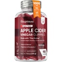 WeightWorld Apple Cider Vinegar Gummies with The Mother 1000mg - 90 Gummies - 추가 비타민 B6, B12, B9 (Folic Acid) & Detox, Cleanse, Digestion & Metabolism - 맛있는 자연 애플 풍미