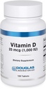 Douglas Laboratories 비타민 D 25 mcg (1,000 IU) - D3 비타민 - 면역 지원, 뼈 건강 및 치아 건강 * - D 비타민 Cholecalciferol - 100 정제