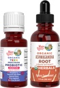 MaryRuth Organics Precision Probiotic Drops for Teens (Raspberry) & Ashwagandha Drops | USDA Organic | 과트 건강, 휴식 및 전반적인 웰빙을위한 비타민 | Vegan, Non-GMO, 글루텐 무료